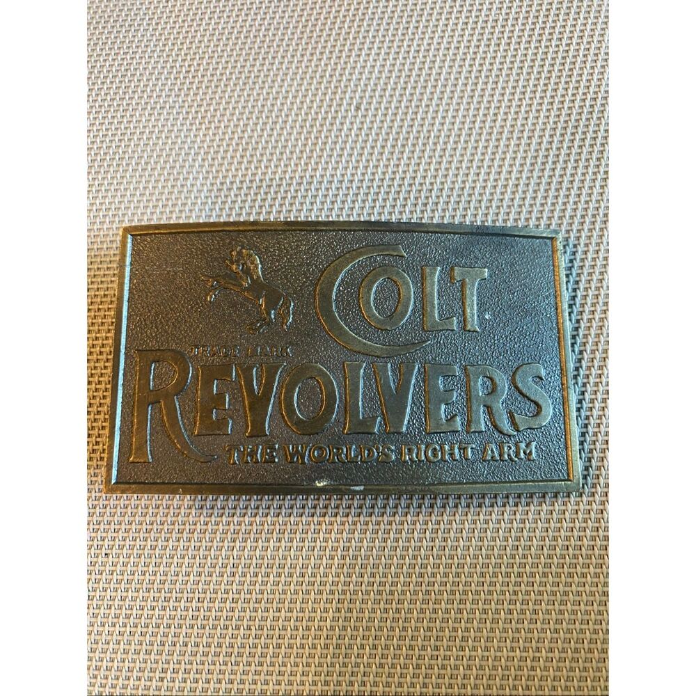 Colt Revolvers Bronze Metal Belt Buckle Cowboy & Western Theme
